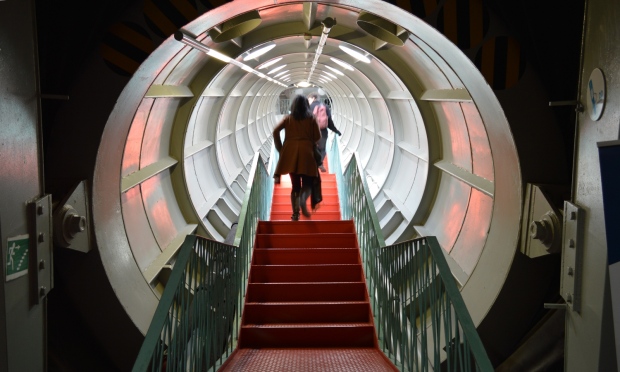 More steps up through the Atomium