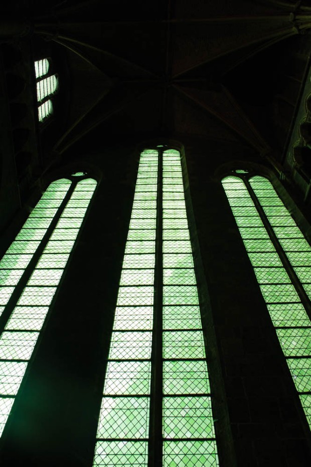 Green church windows