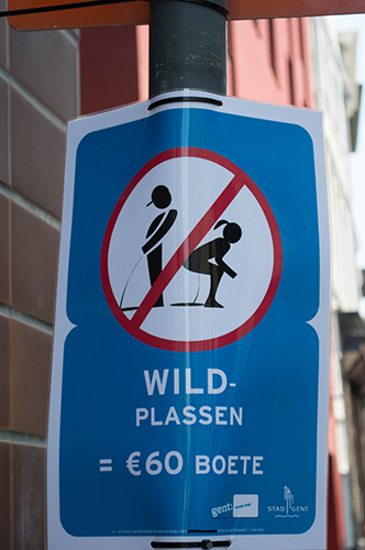 Wild pissing forbidden